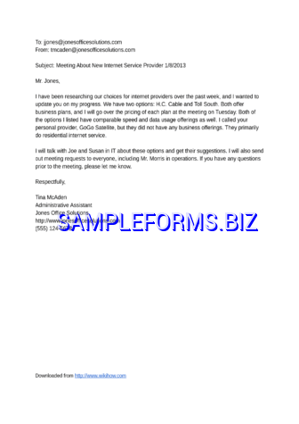 Sample Formal Email to Boss docx pdf free
